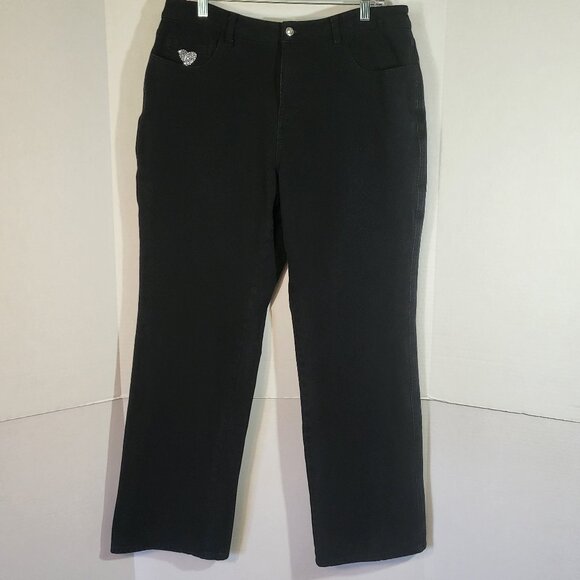 Dream Jeannes by Quacker Factory Women's Stretch Jeans Size 14 Black - Picture 1 of 12